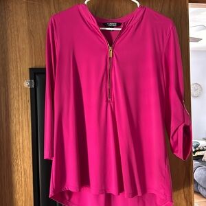Women’s 3/4 sleeve pink blouse.